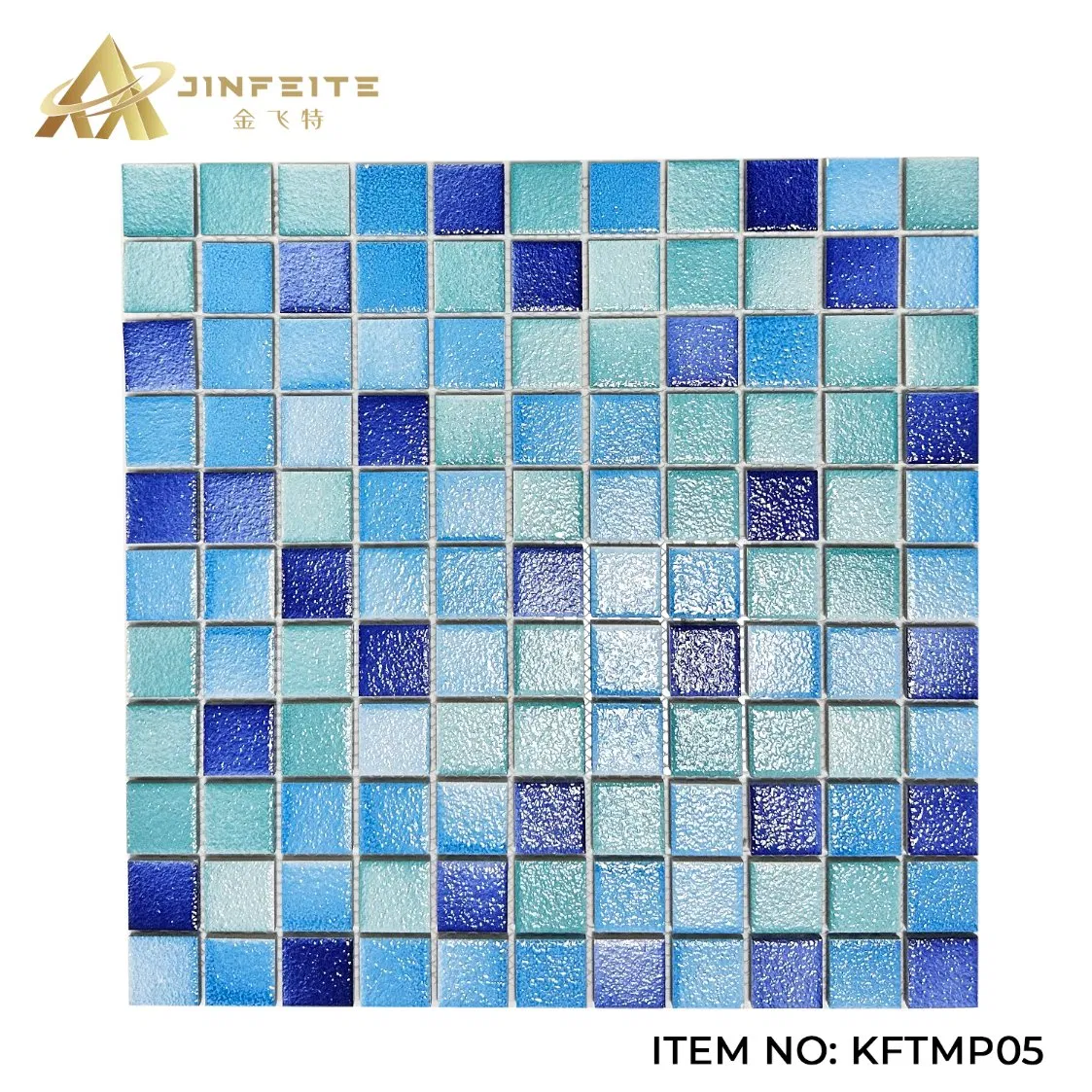 Мозаика для бассейна небесно-голубая 25x25 мм