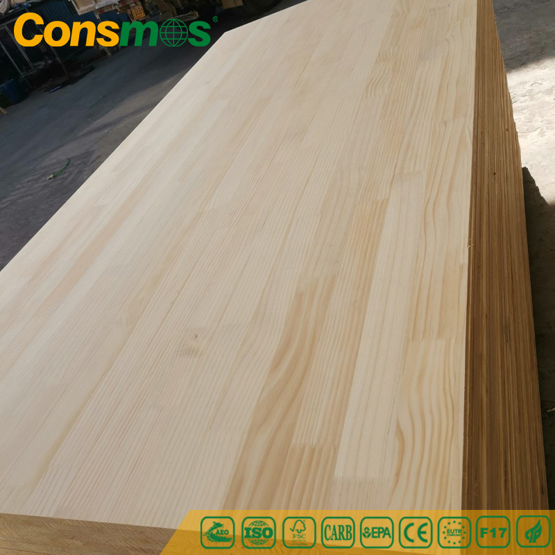 Consmos Waterproof 18mm Solid Wood Boards Laminated Finger Jointed Board for Furniture