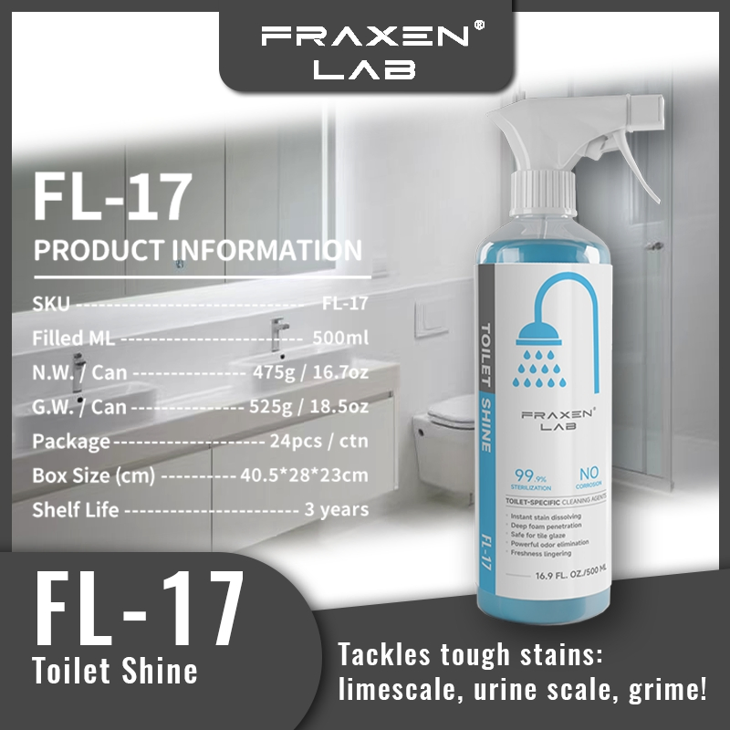 Free Sample 500ml Air Freshen Bathroom Cleaner Efficient Sterilization Descaling and Scented for Public Restrooms