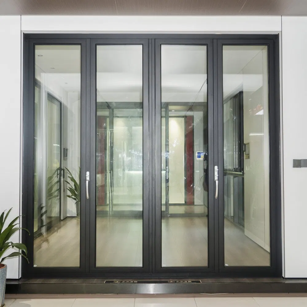 Алюминиевая раздвижная дверь-гармошка для балкона