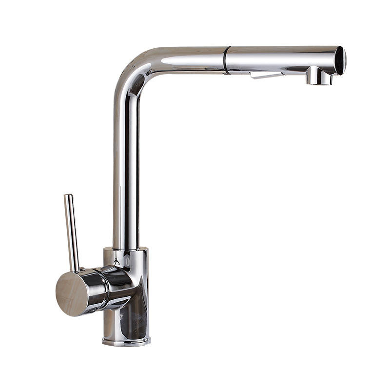 Deck Mount Kitchen Faucet Pull-out Hot and Cold Water Mixer Faucet