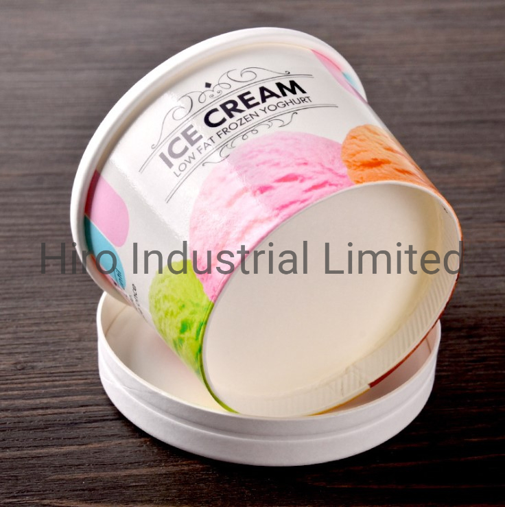 Degradation Disposable Environmentally Custom Colors Creative Paper Ice Cream Cups