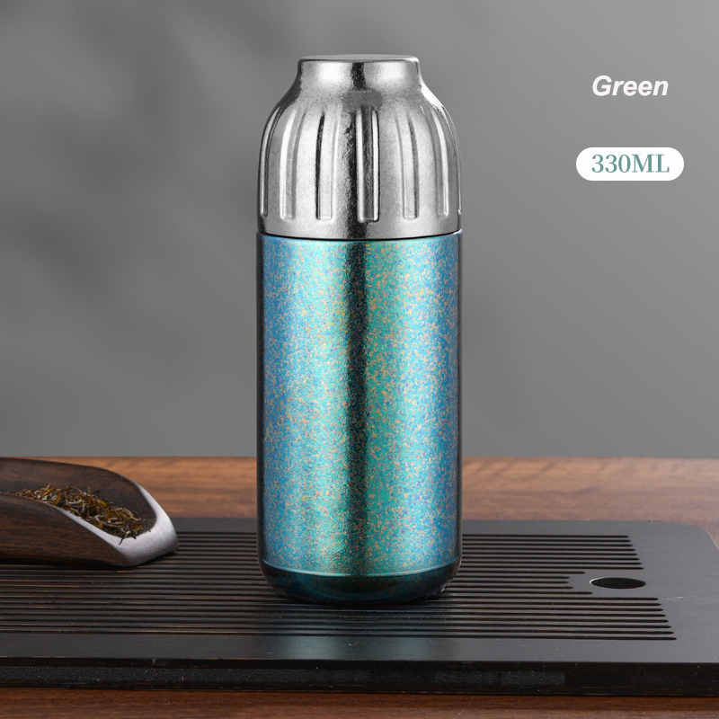 Pure Titanium Insulated Water Bottle Thermal Cup with Magnetic Cover