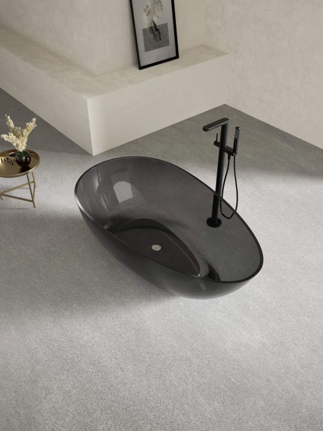 Прозрачная акриловая ванна овальная ST-903