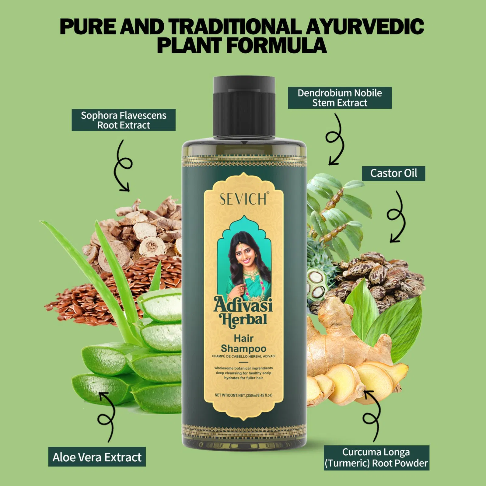 Indian Adivasi Cruelty-Free Nourish & Repair Damaged Hair Growth Shampoo