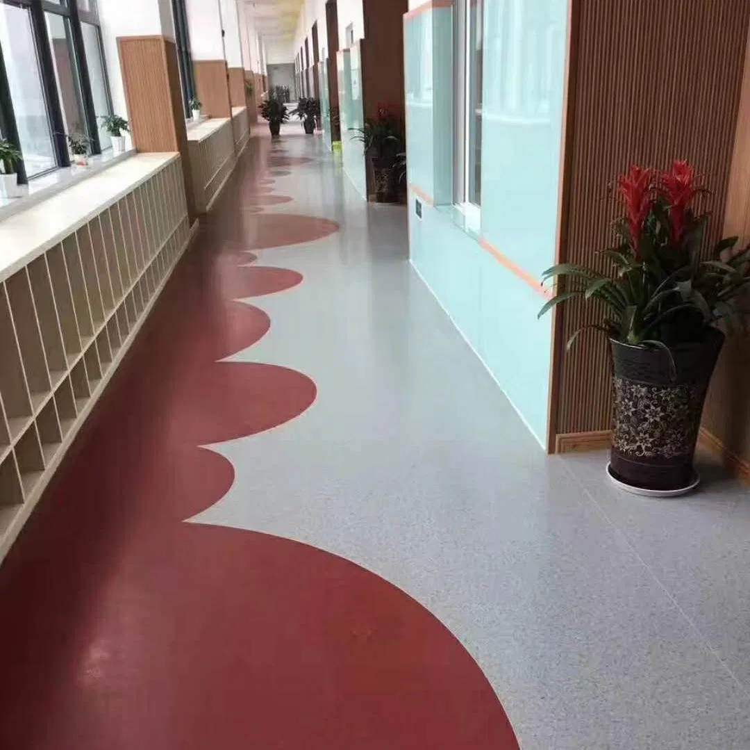 Environments Safe and Stylish Commercial Linoleum PVC Vinyl Flooring Sheet for Hospital, School, Shopping Mall, Hotel
