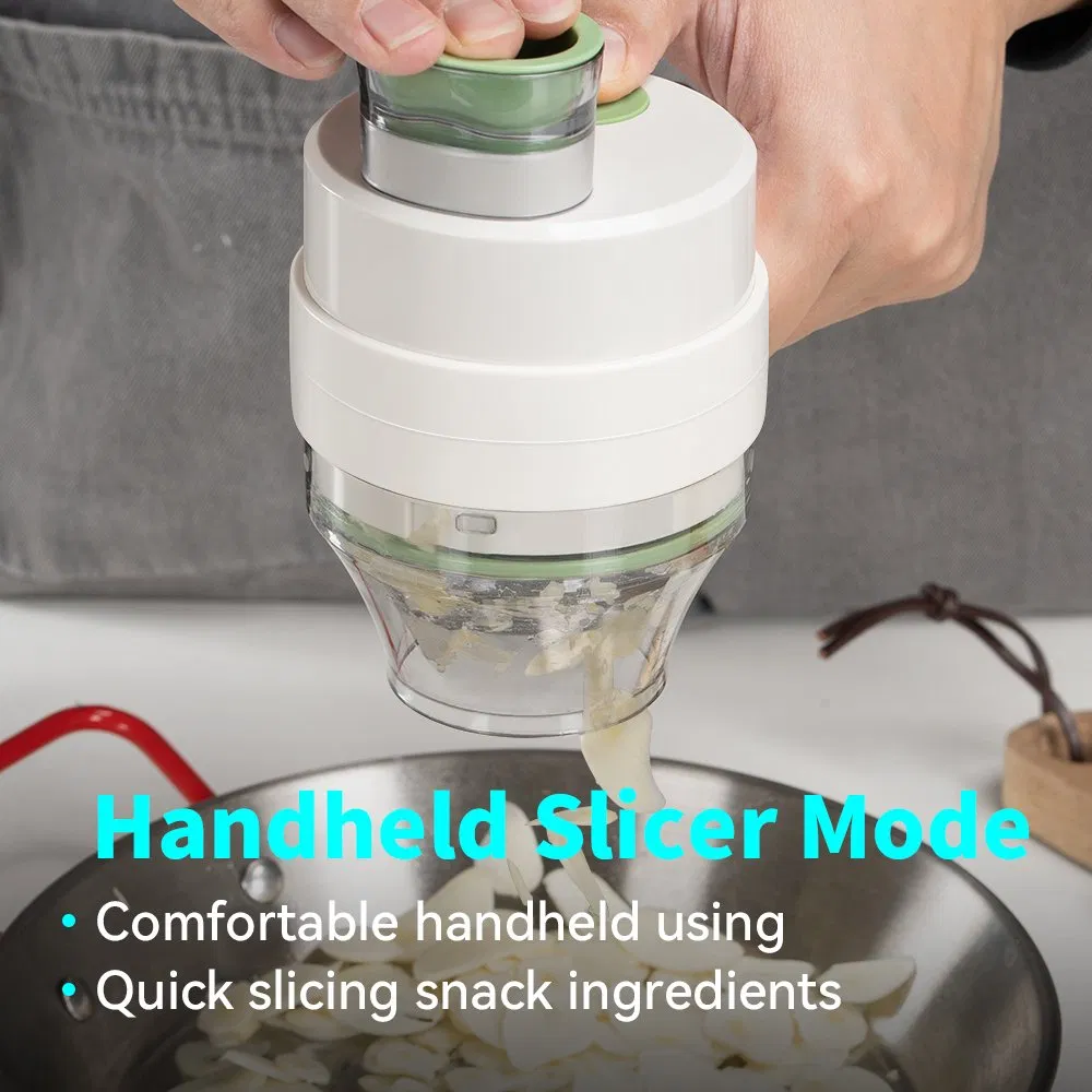 Wireless Mini Handled Electric Garlic Slicer Mincer USB Charge Vegetable Chopper