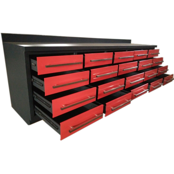 10FT 20drawer Garage Storage Tool Workbench Cabinet