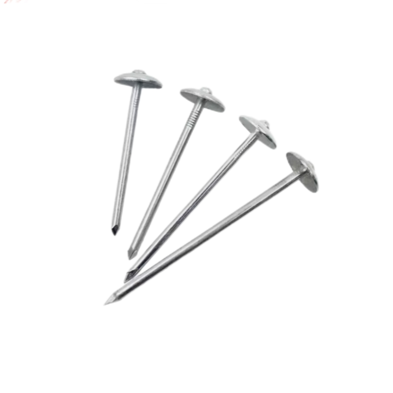 Galvanized Mushroom Head Asbestos Tile Corrugated Nails Umbrella Head Smooth Shank Roofing Nail