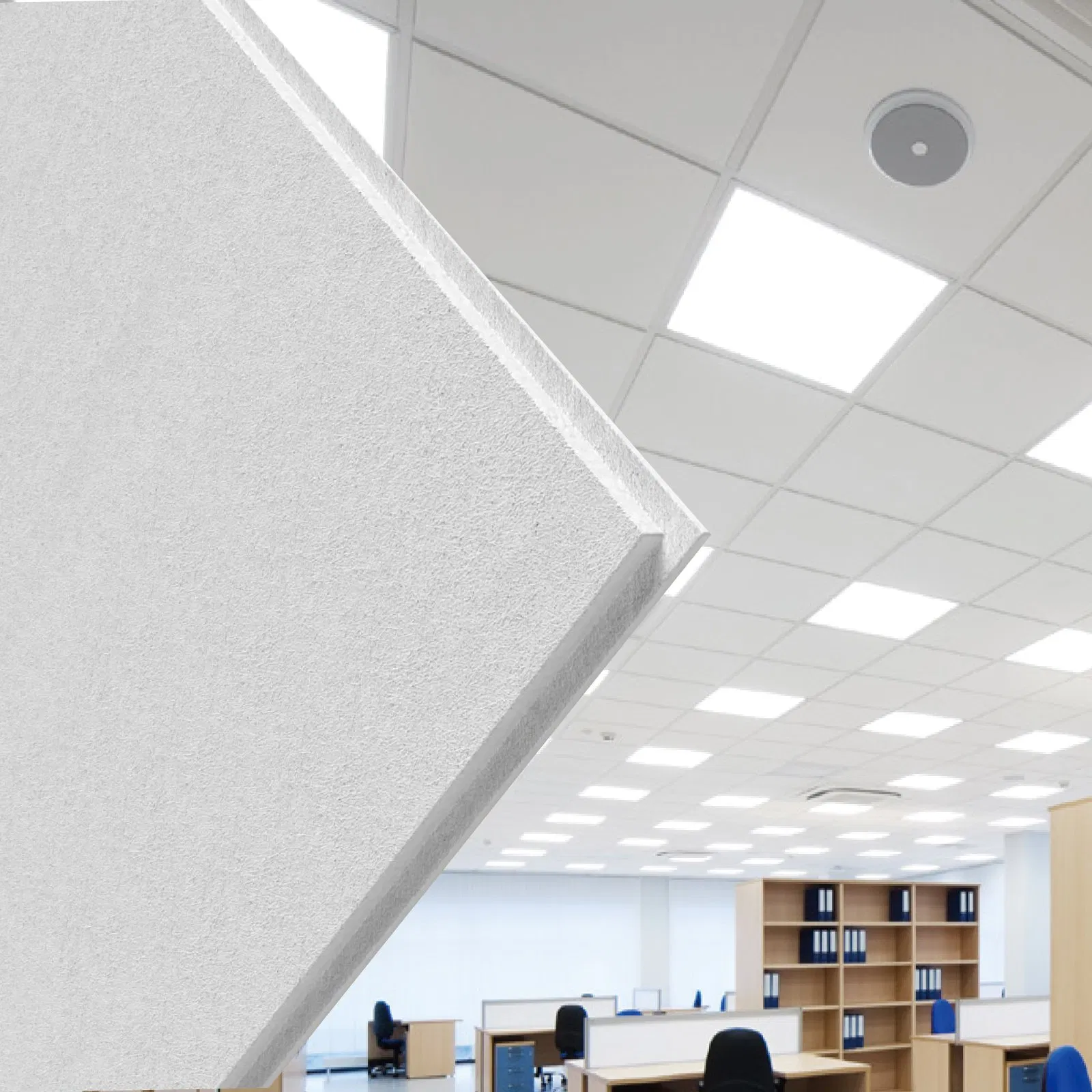 Sound Absorbing Ceiling Tiles Glass Fiber Acoustic Ceiling