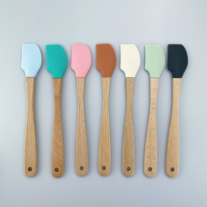 Wooden Silicone Bread Cake Baker Pan-Fry Spatula