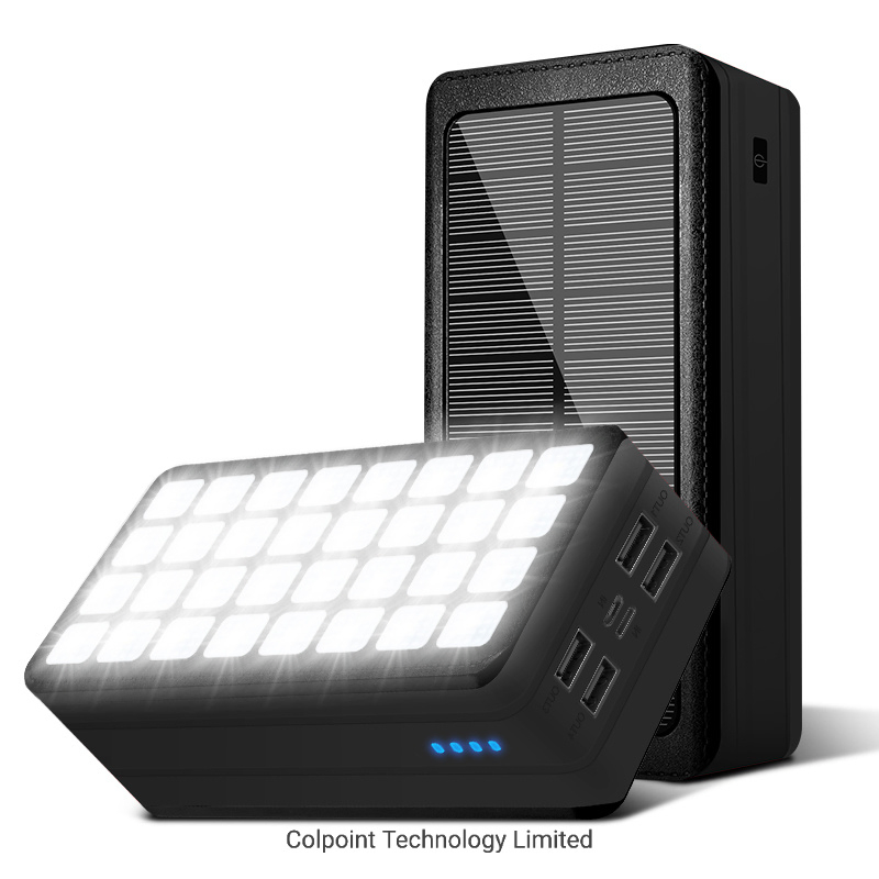 Портативная батарея Psooo PS-900 50000mAh с солнечной панелью и фонарем