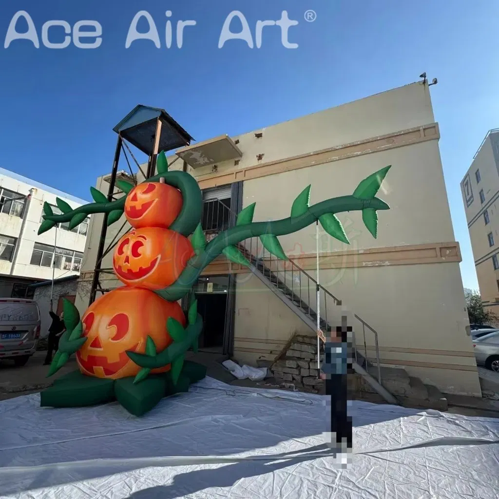 Giant Inflatable Pumpkin Piles with Vine Air Blow Halloween Decoration Props Building Nightclub Advertising Props
