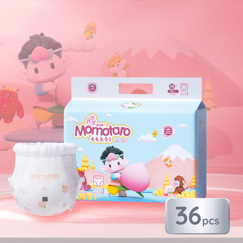 Детские одноразовые подгузники-трусики MOMOTARO