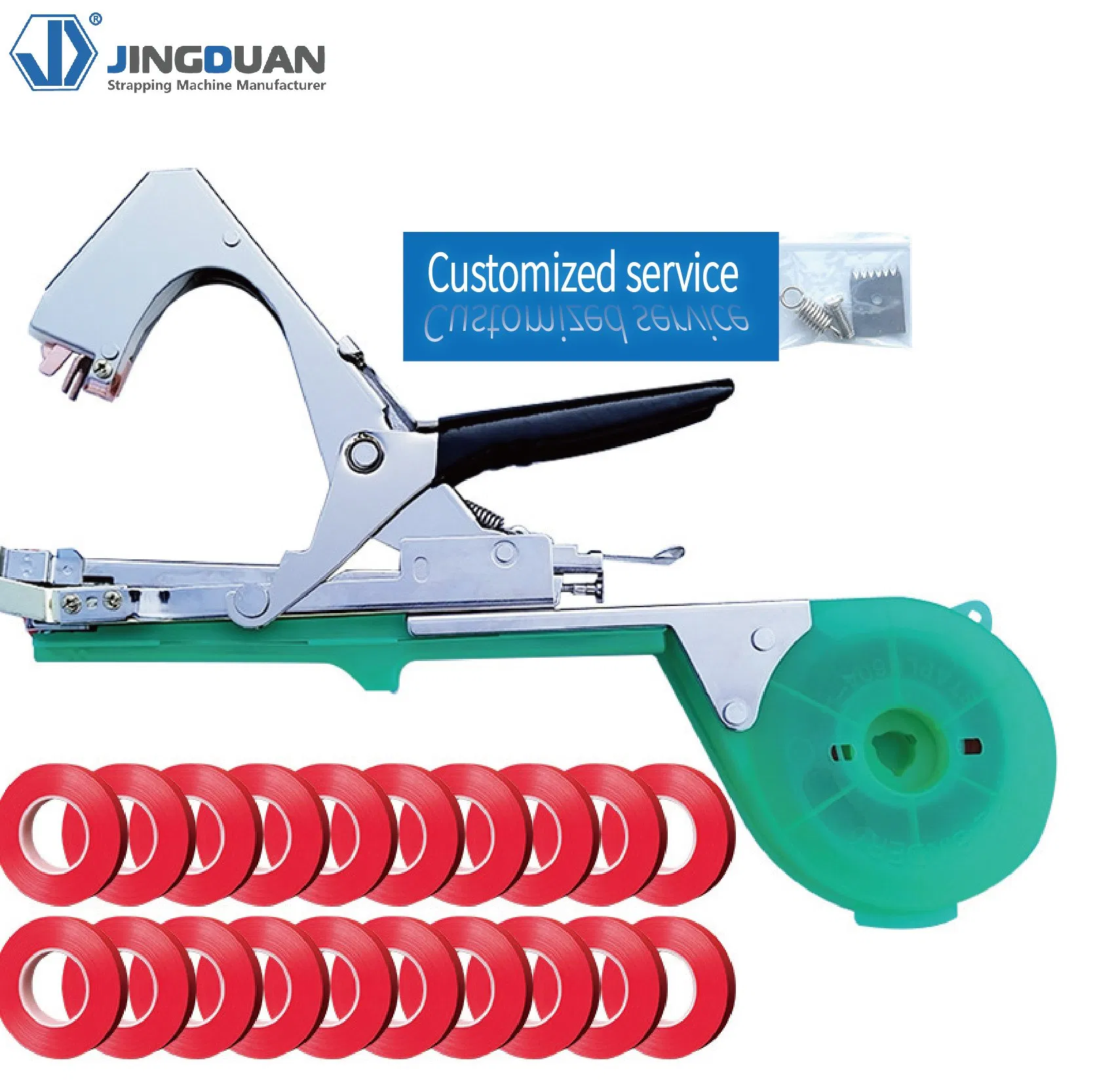 Garden Vine Tying Machine Including Tape and Staples