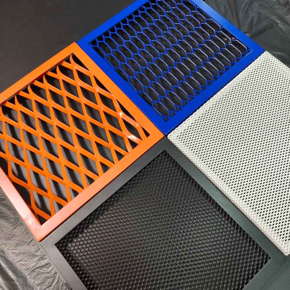Aluminum Powder Coated Expanded Metal Mesh for Exterior Wall Cladding Facade Building Partition Ceiling Roofing Ventilation Decorative Security Indoor Outdoor