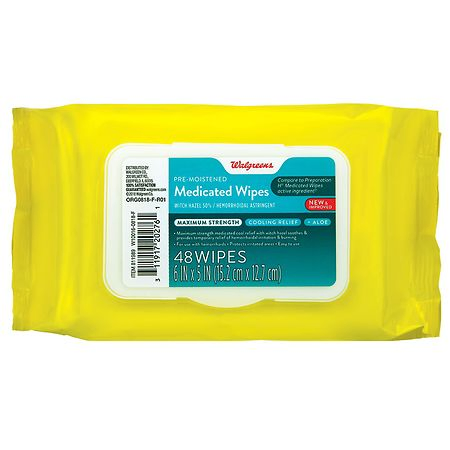 Septic Safe Witch Hazel Hemorrhoid Treatment Medicated Hemorrhoidal Wipes