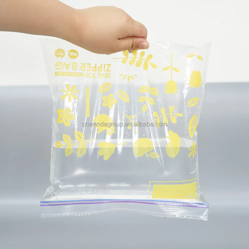 Customized Food Packaging Bag Stand up PE Bag with Resealable Zipper Package Ziplock Bag