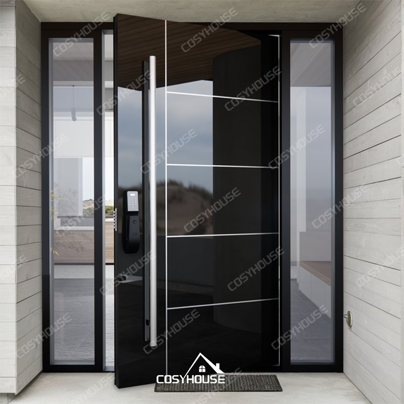 Modern Residential Wooden and Metal Doors for Interior and Exterior Use House Room Entry Front Main Doors for Apartment Villa Projects