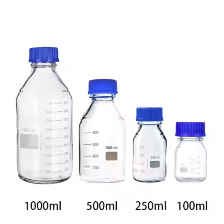 Premium Glass Reagent Bottle for Safe Storage and Precision Measurement
