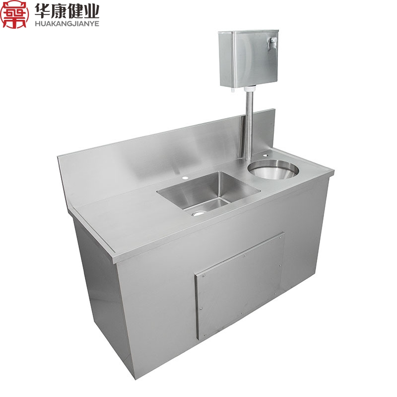 Compact Surgical Scrub Sink Stainless Steel Triple Sink Brush Medical Basin Knee-Operated