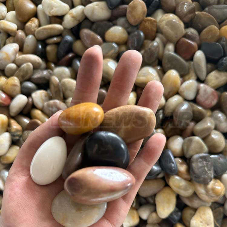 Black Red Colorful Polished Pebbles Stone Price Red Stone Price