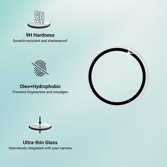 Защитное стекло 9H для камеры iPhone 13-17