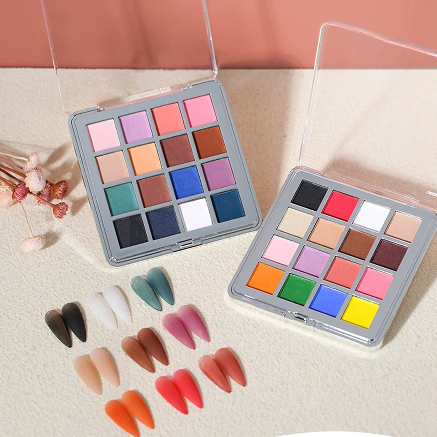 Nails Art Pigment 16 Colors Gradient Effect Nail Powder