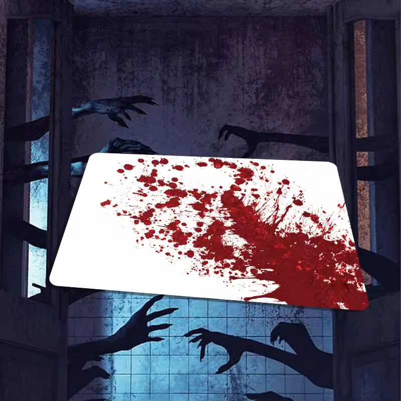Halloween Prank Blood Bath Mat Absorption Non Slip Bathroom Shower Mat Blood Bath Mat