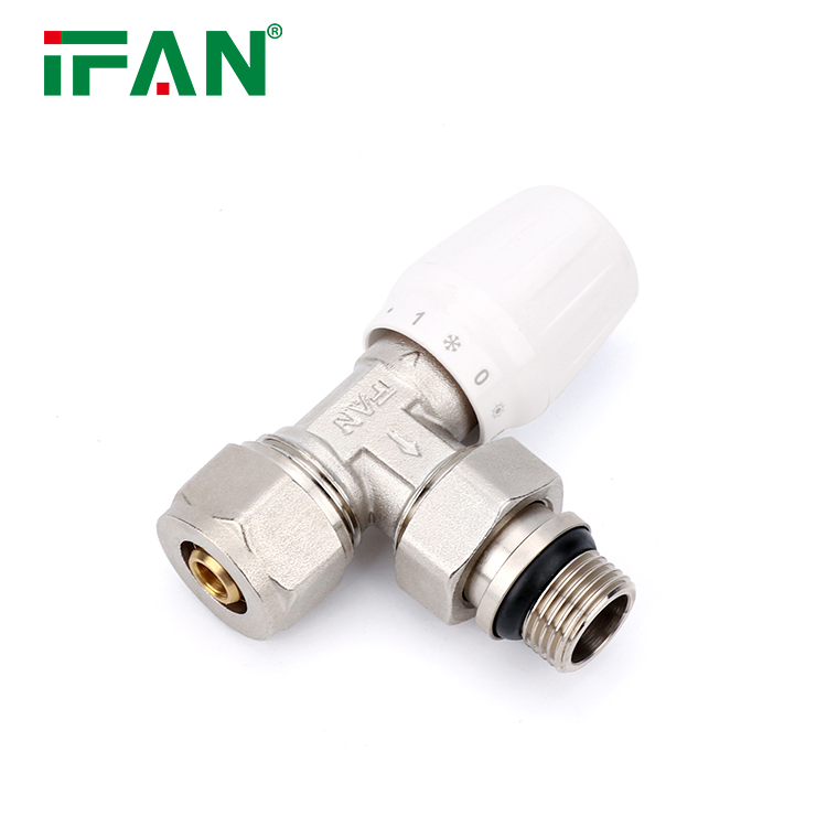 Ifan Hot Selling Radiator Valve Brass Radiator Valve 1/2 3/4 Inch Thermostatic Radiator Valve