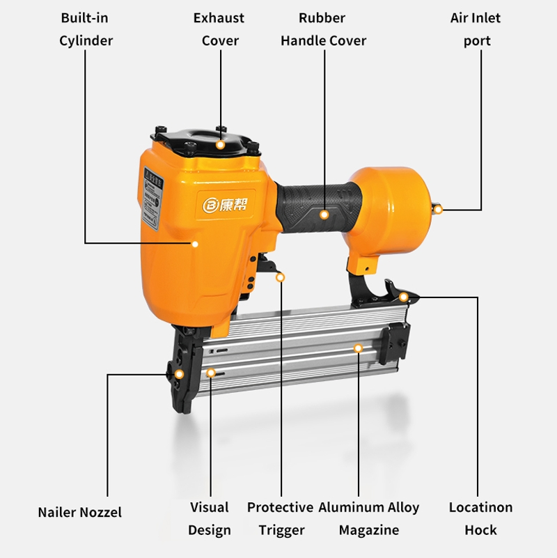 Portable Support Loading 100PCS 16ga Nails Pneumatic Nailer