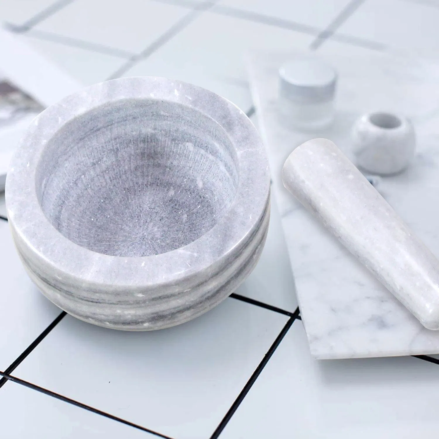 Мраморная ступка и пестик Cookwin 5 дюймов