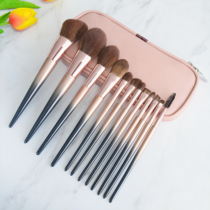 12PCS Makeup Brushes Cosmetic Tools with Pouch Bag Esg13924