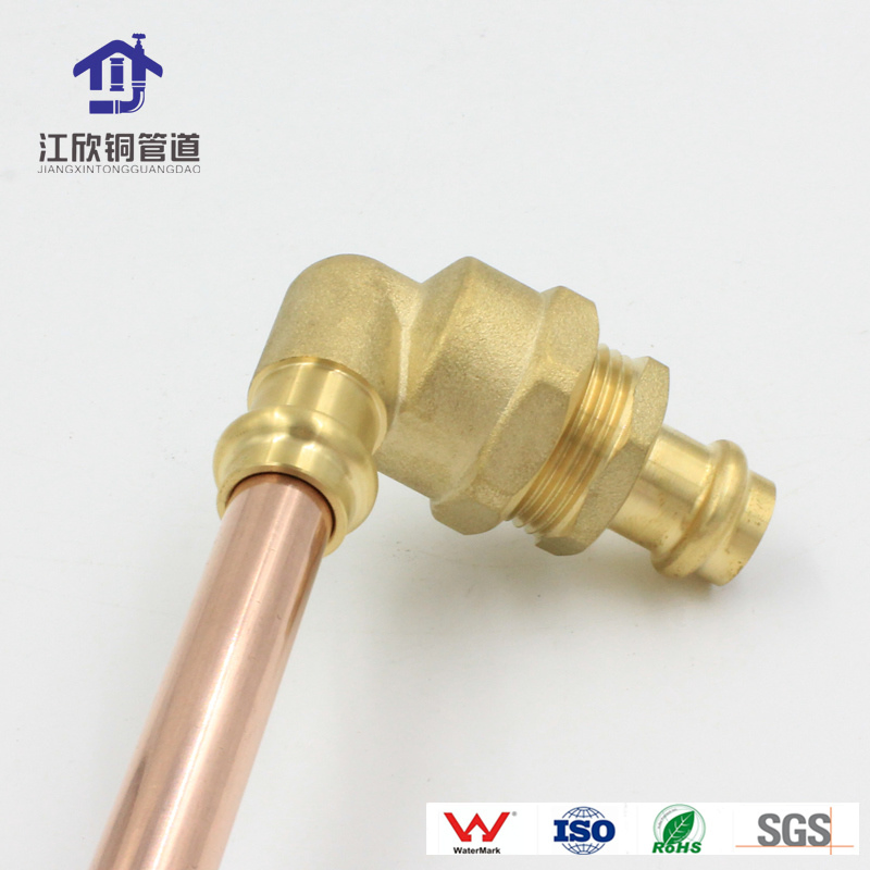 Brass Lugged F Elbow Press Compression Thread Pipeline Fitting