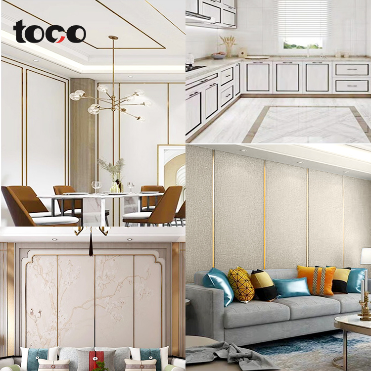 Fashion Wall Furniture Decorative Metal Profiles Strips T-Shape Aluminum Edge Tile Trim