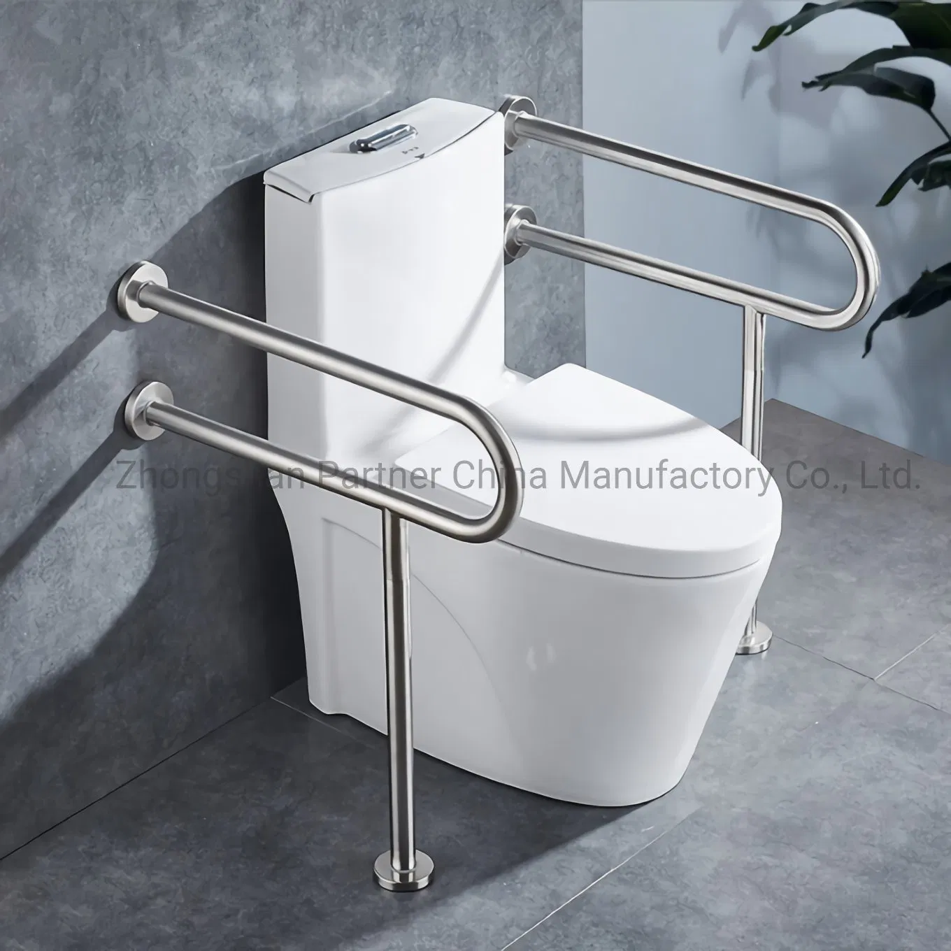 Поручень U-образный настенно-напольный для ванной