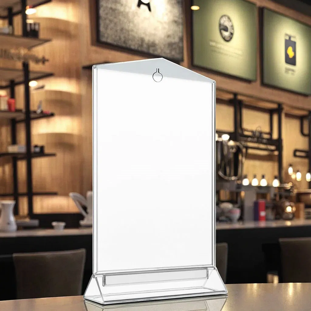 High-End New Design Matte Frosted Clear Acrylic Table Sign for Hotel Banquet Table Decoration