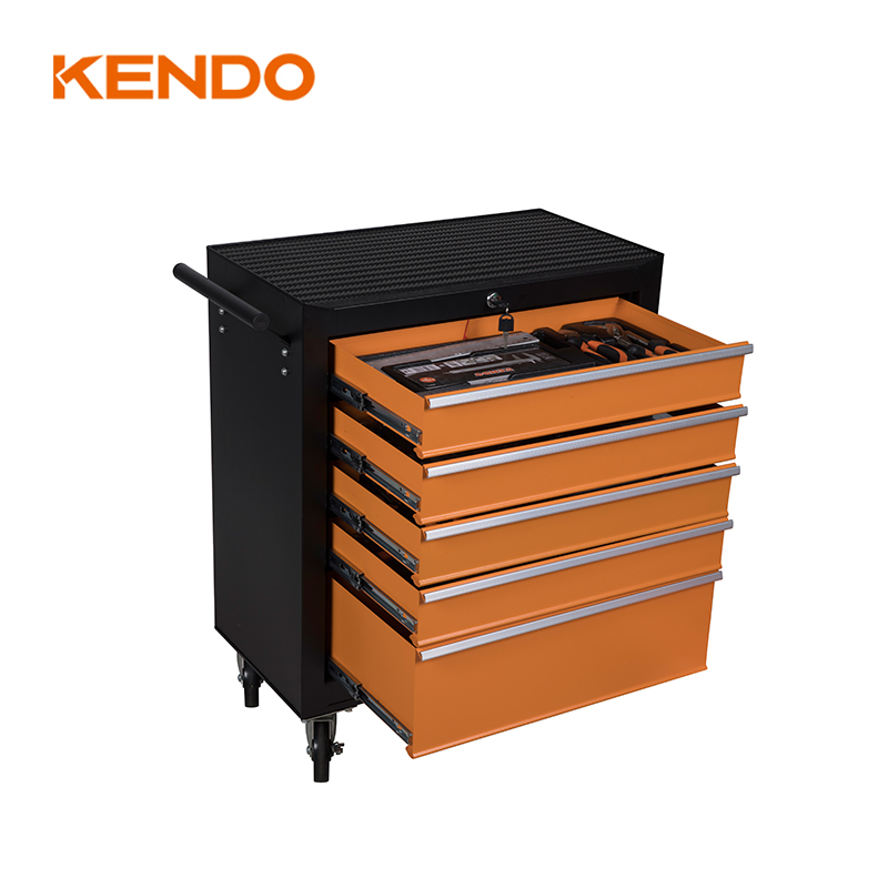 Мобильный ящик для инструментов Kendo 113PC с 5 выдвижными ящиками