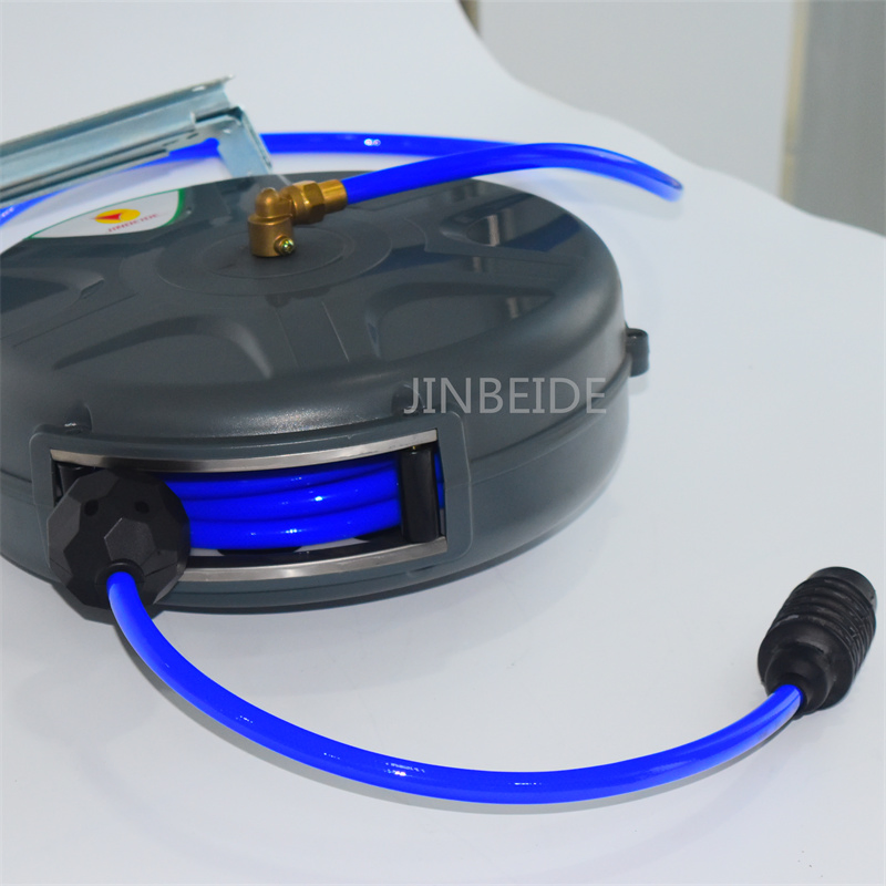Factory 12 Meters Garden Hose Reel Retractable Auto Water Air Hose Reel Wall Mounted Portable Self Service Car Wash Equipment