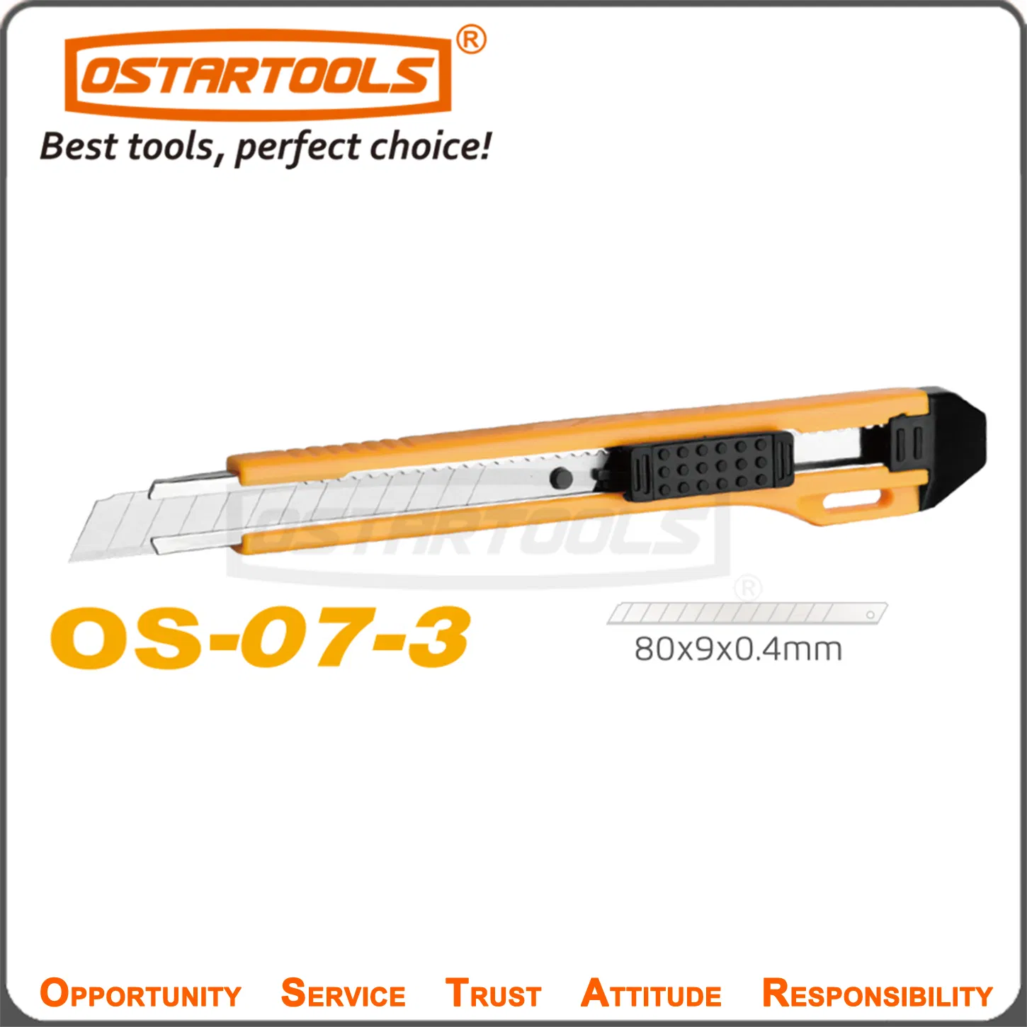 Multi-Function Snap-off Cutter 18mm Utility Blade with Plastic Shell and Screw Lock