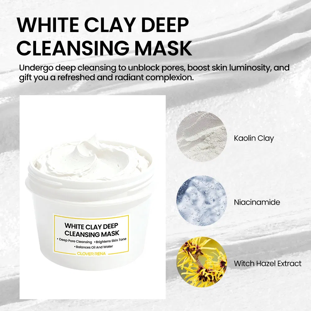 Private Label OEM Black Dead Sea Mud Mask Pore Cleansing Facial Mask Moisturizing Black Mud Clay Musk
