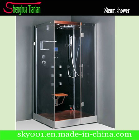 Black Board Rectangle Steam Hinge Shower Cabin (TL-8801)