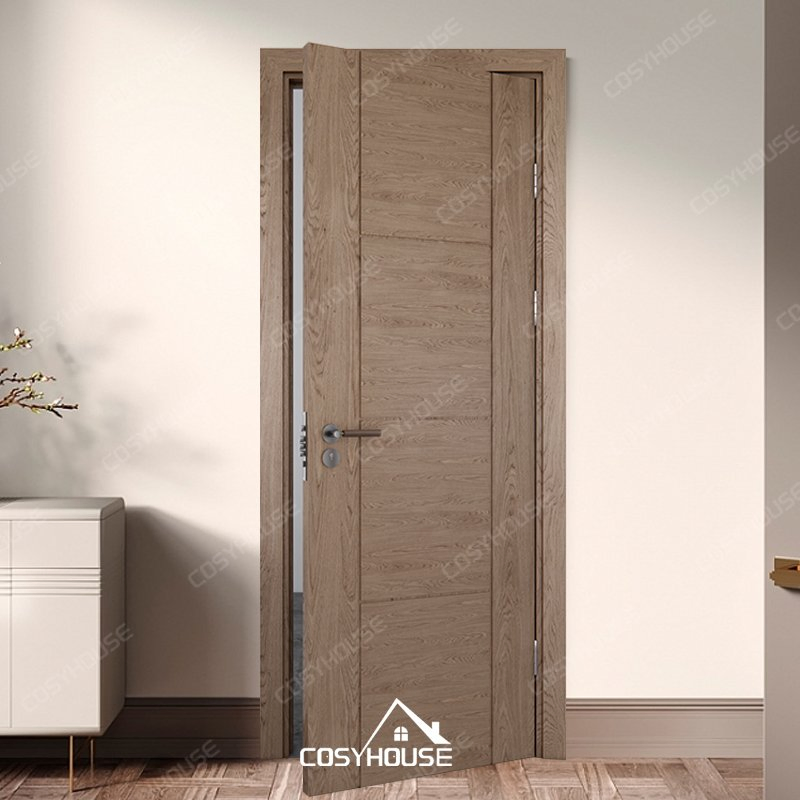 Fireproof Oak Wooden Entry Door with 60-Min Fire Rating for Apartment & Commercial Use