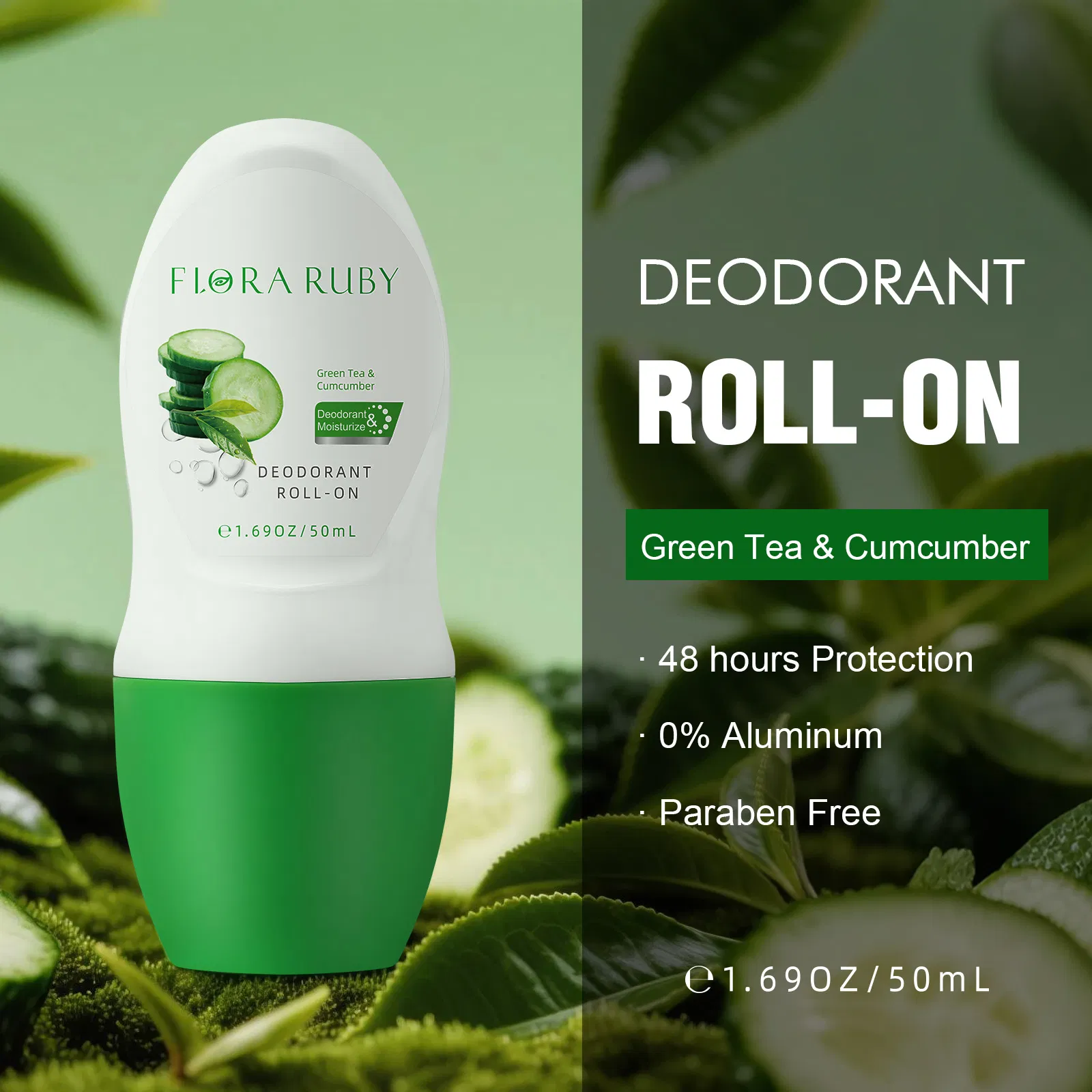 Gentle Refreshing Deodorant with Soothing Non-Irritating Pearl Beads