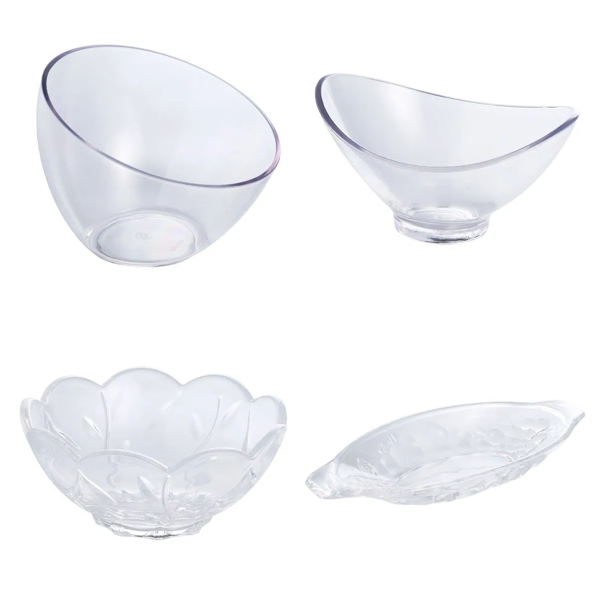 Several Sizes Clear Acrylic PC Vegetable Fruit Salad Bowl & Mini Mixing Bowl