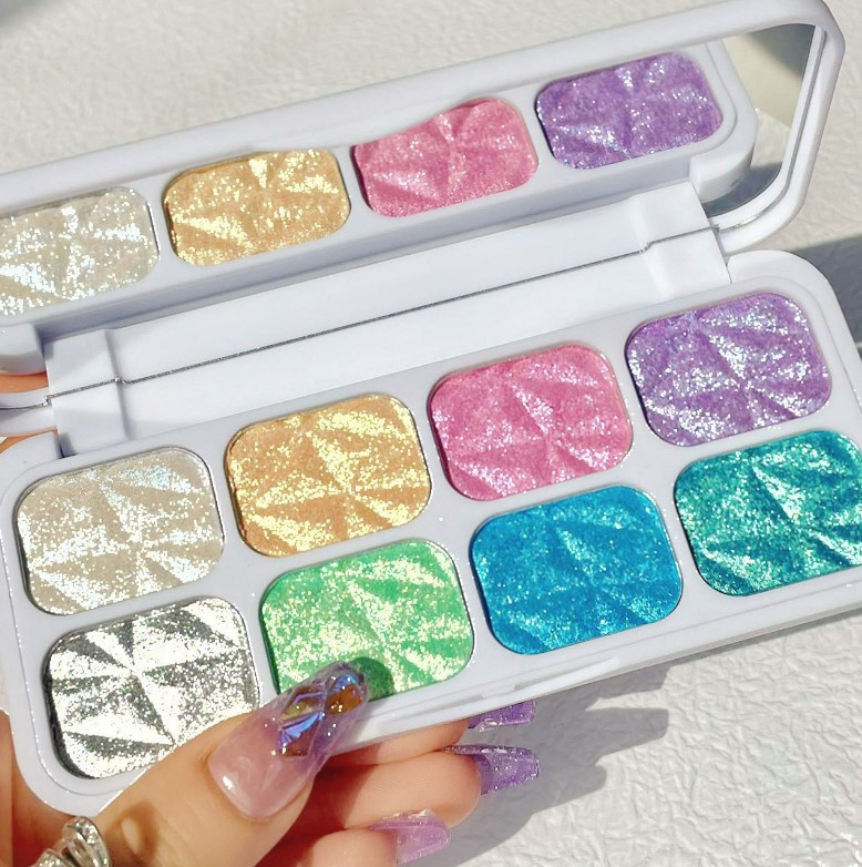 OEM Chameleon Glitter Eye Cosmetic Long Lasting Vegan High Pigment Eye Shadow Palette