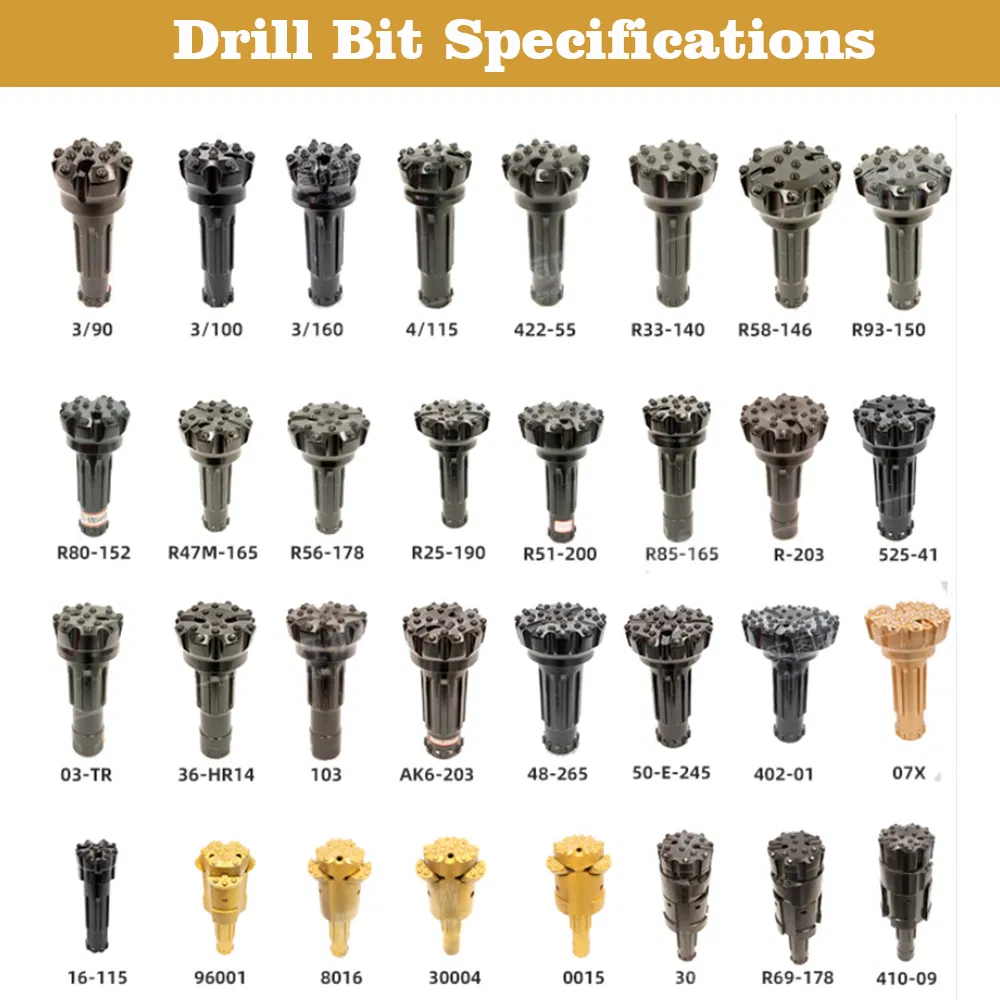 Mining Machine Parts DTH Drill Bit Water Well Mining Rock DTH Hammer Button Drill Bit Rock Drilling Bit