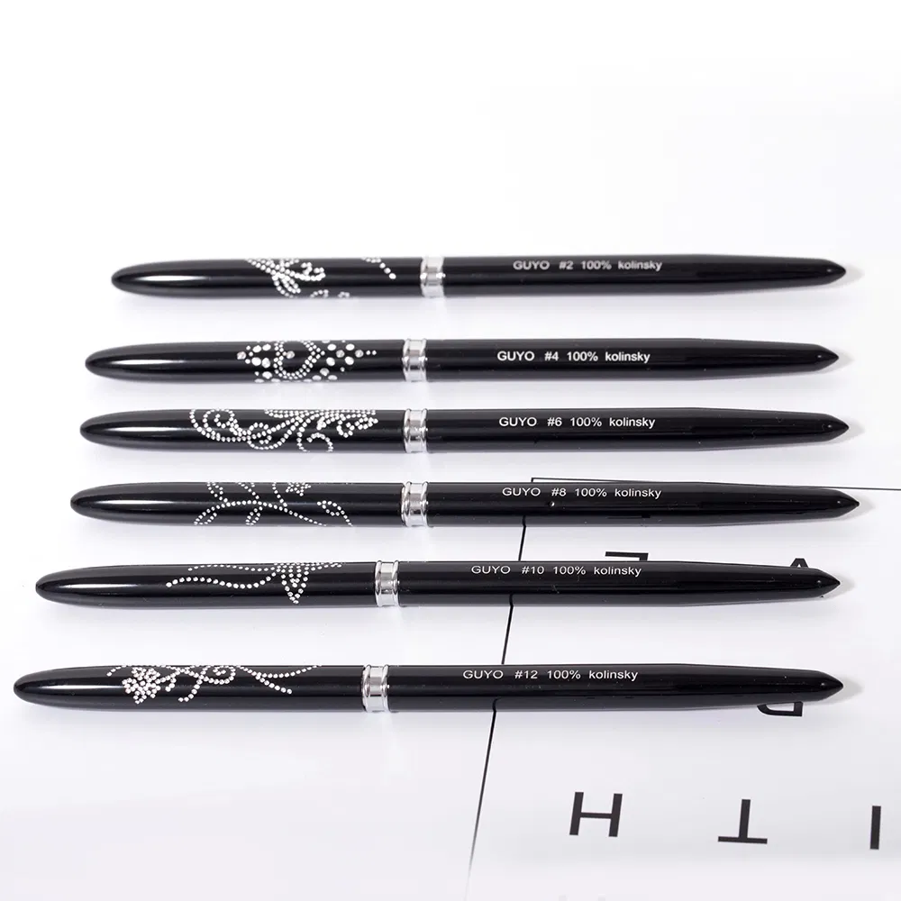 Black Color 100% Pure Kolinsky Sable Acrylic Nail Art Brush Manufacture