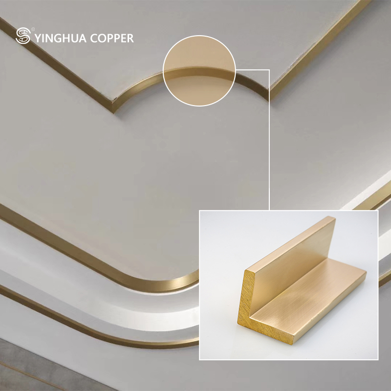 Customized Brass Extruded L Copper Profiles Decorative Brass Shaped Copper Strips Welding Bending Cutting Processing Services