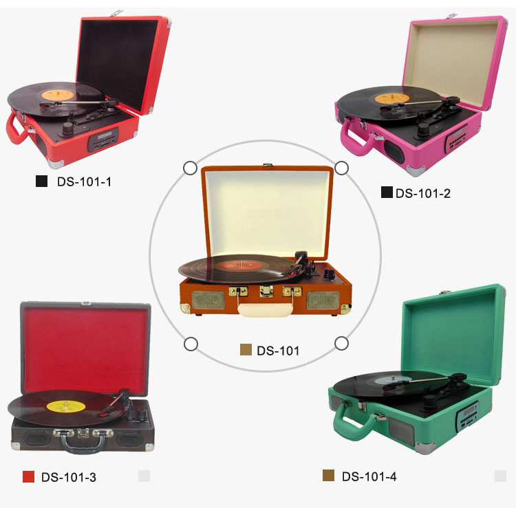 High-Quality Classic Turntable Vinyl Record Player with Speakers